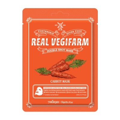 FORTHESKIN SUPER FOOD R/VEGIFARM DOUBLE SHOT MASK-Carrot