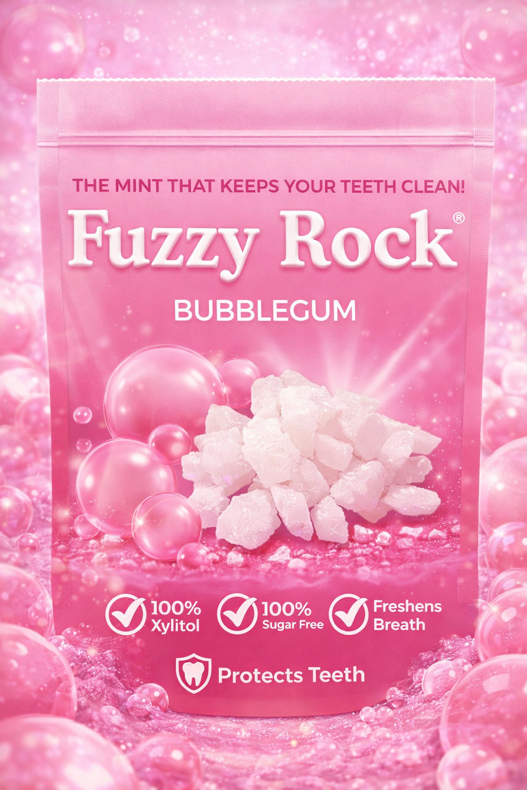 Fuzzy Rock Crystal - Bubblegum