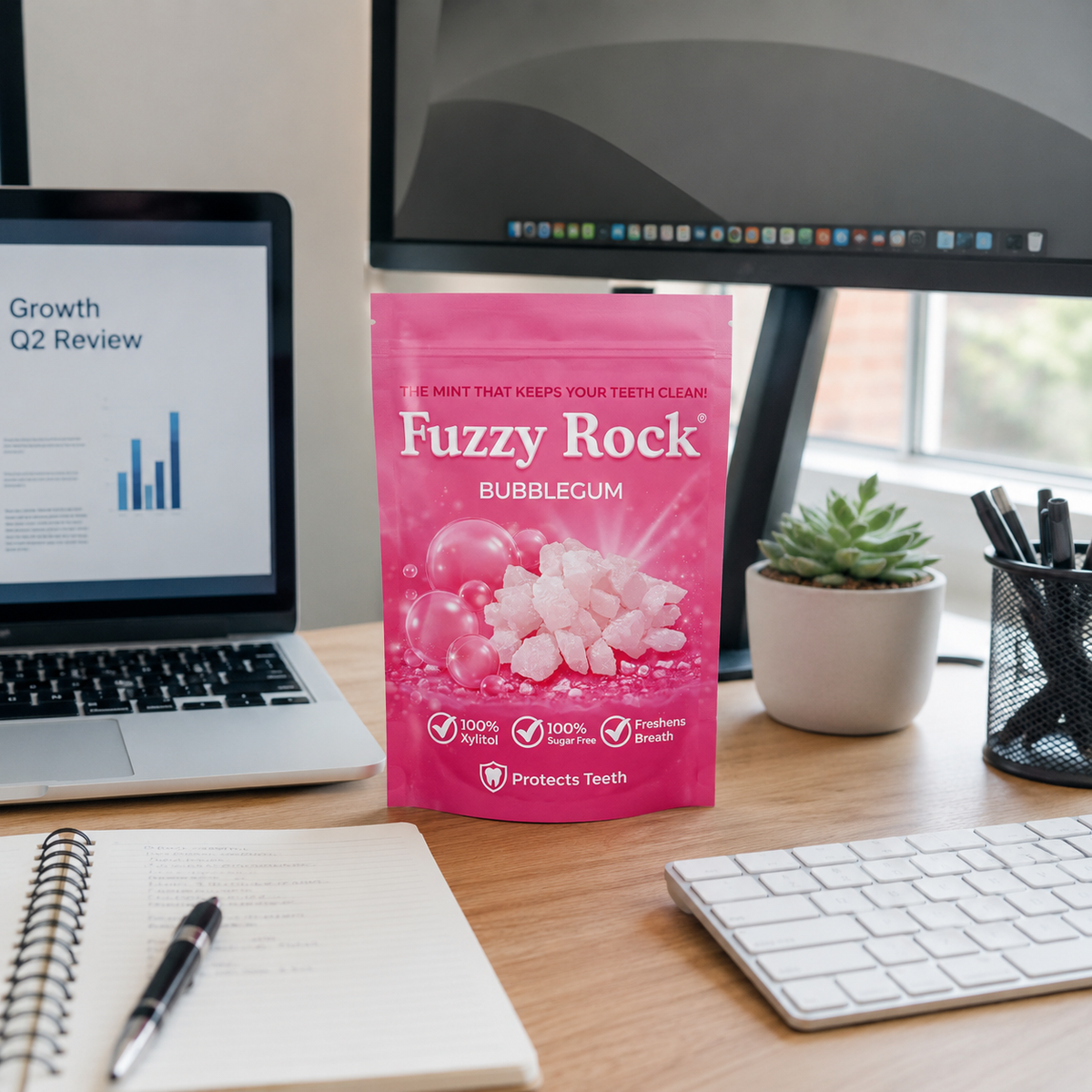 Fuzzy Rock Crystal - Bubblegum