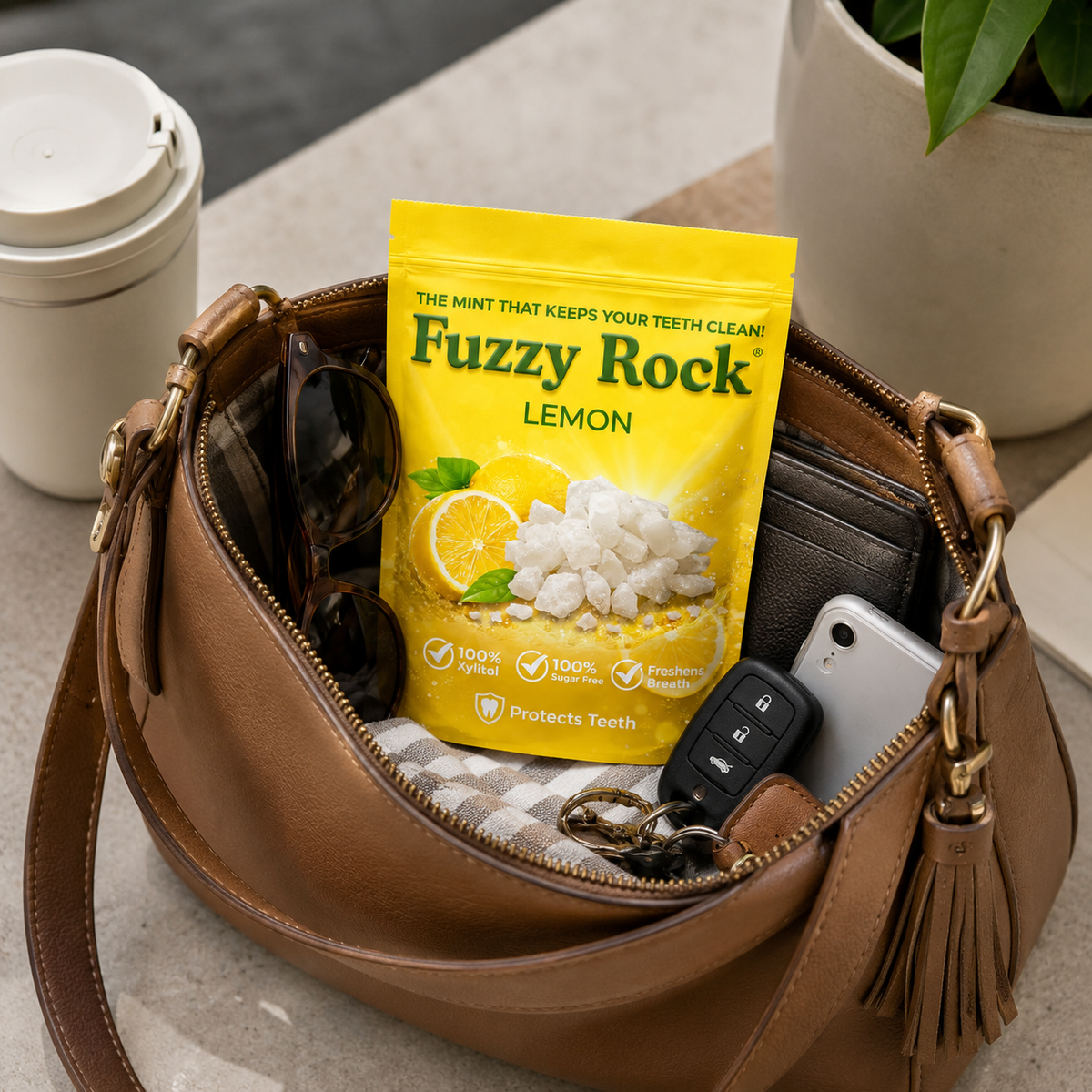 Fuzzy Rock Crystal - Lemon