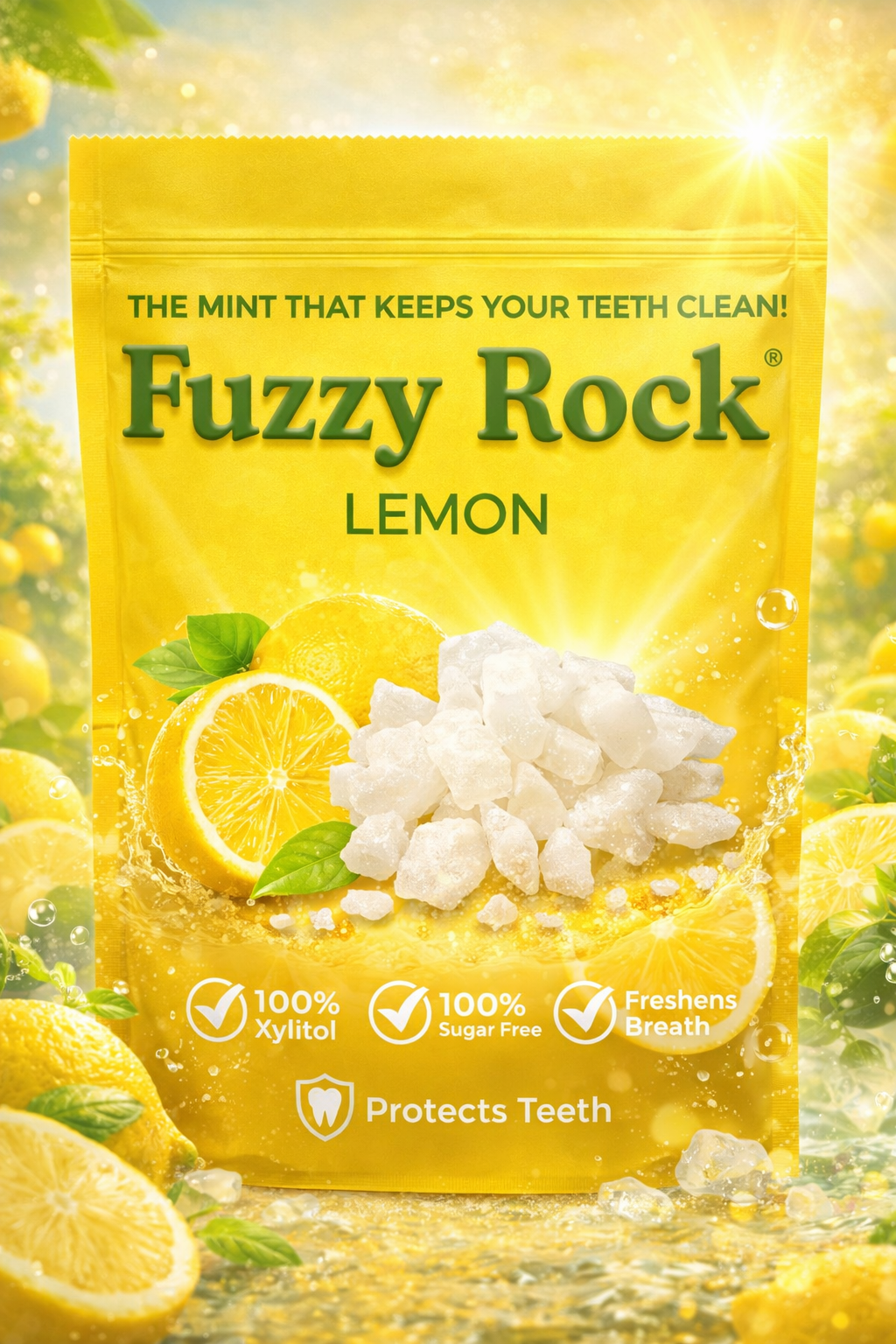 Fuzzy Rock Crystal - Lemon