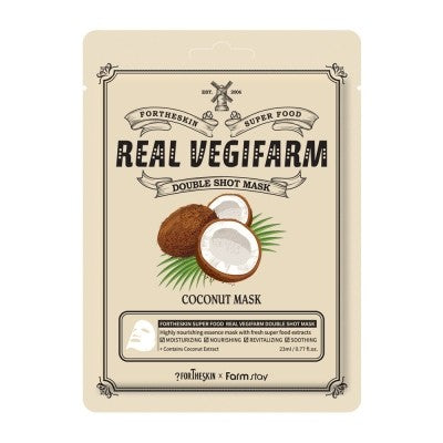 FORTHESKIN SUPER FOOD R/VEGIFARM DOUBLE SHOT MASK-Coconut