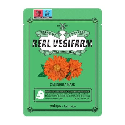 FORTHESKIN SUPER FOOD R/VEGIFARM DOUBLE SHOT MASK-CALENDULA
