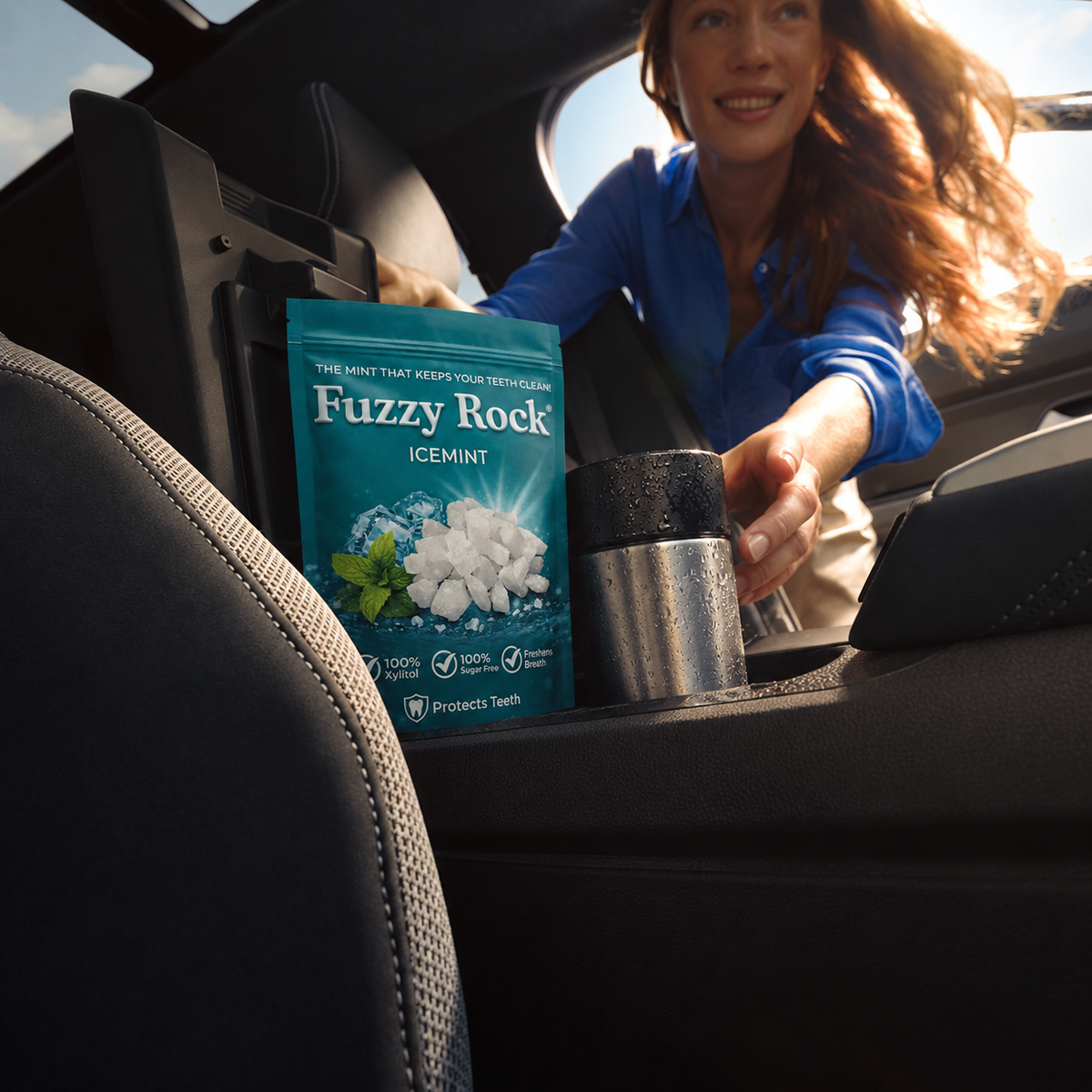 Fuzzy Rock Crystal - Ice Mint