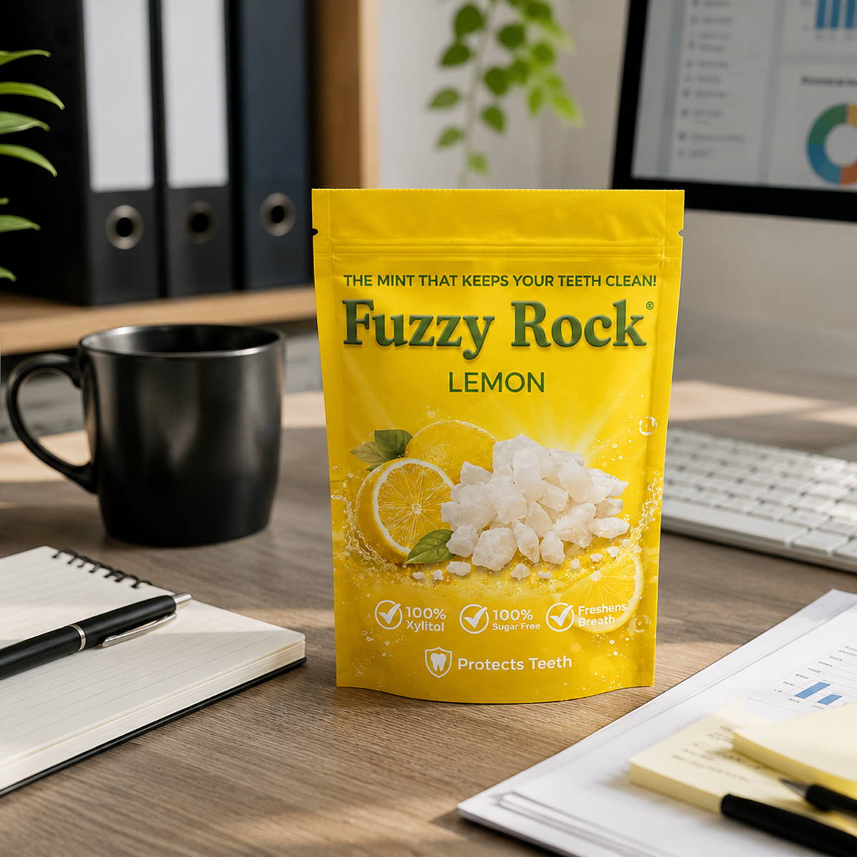 Fuzzy Rock Crystal - Lemon