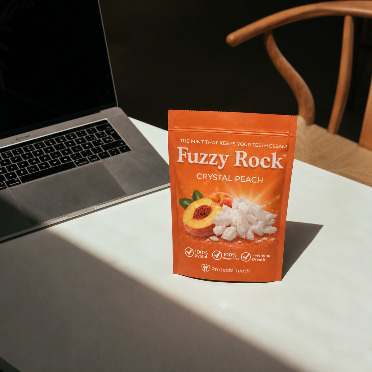 Fuzzy Rock Crystal - Peach