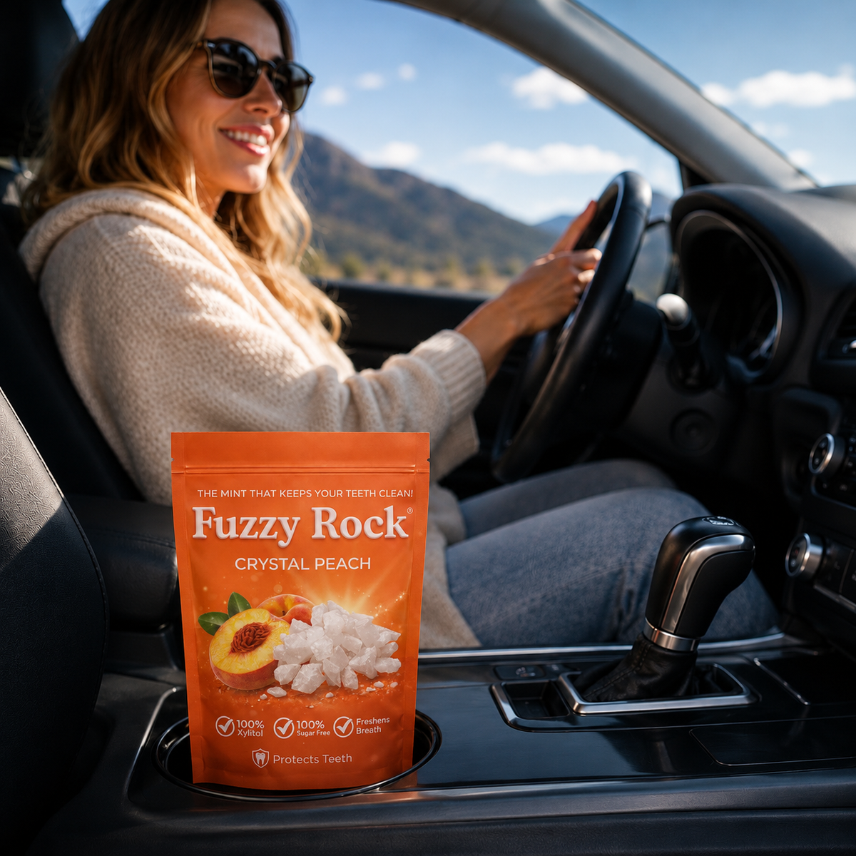 Fuzzy Rock Crystal - Peach