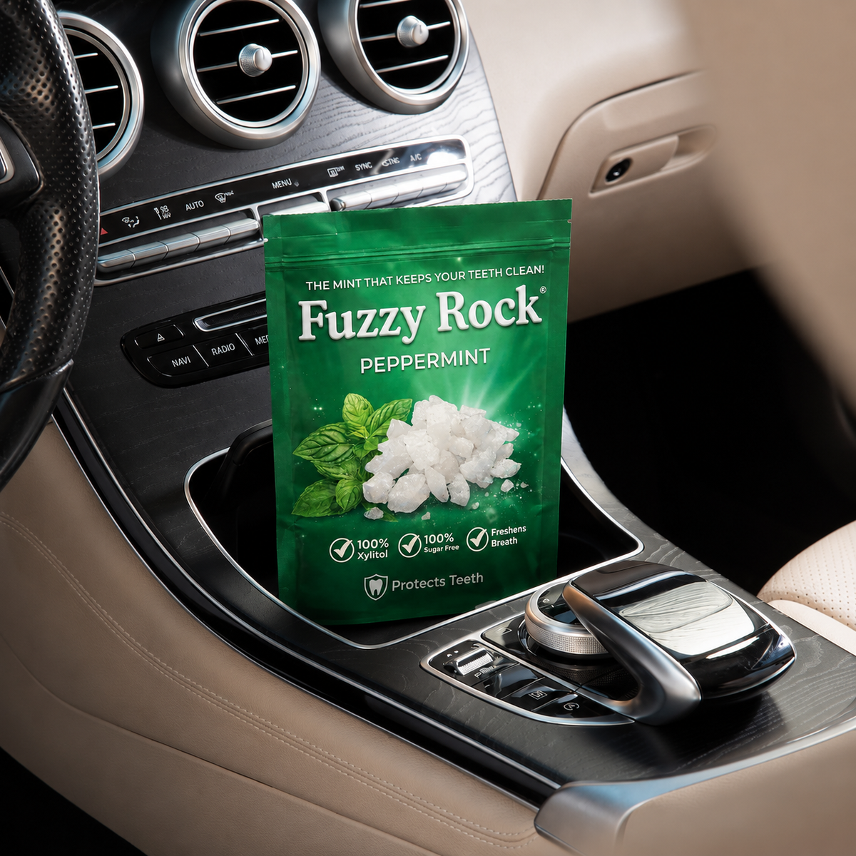 Fuzzy Rock Crystal - Peppermint