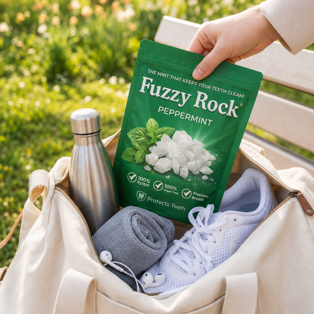 Fuzzy Rock Crystal - Peppermint